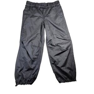 Pilcro Women Sz‎ S Dark Gray Casual 100% Cotton Tie Waist Belted Parachute Pants